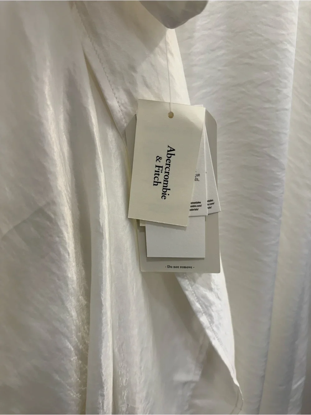 Abercrombie & Fitch Strapless trapeze maxi dress in white size small petite